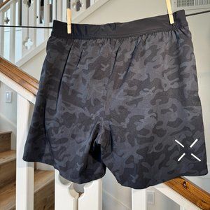 TEN THOUSAND Black Camo Interval Short 7" Athletic Workout with Liner Gym LARGE